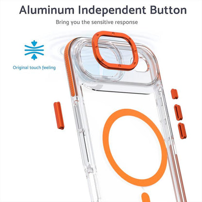 For iPhone Air Dual-Color Clear Acrylic Hybrid TPU MagSafe Phone Case(Red) - iPhone Air Cases by buy2fix | Online Shopping UK | buy2fix