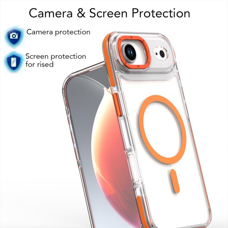 For iPhone Air Dual-Color Clear Acrylic Hybrid TPU MagSafe Phone Case(Purple) - iPhone Air Cases by buy2fix | Online Shopping UK | buy2fix