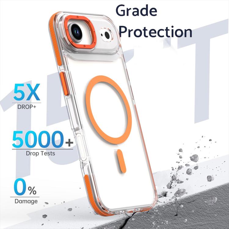 For iPhone Air Dual-Color Clear Acrylic Hybrid TPU MagSafe Phone Case(Grey) - iPhone Air Cases by buy2fix | Online Shopping UK | buy2fix