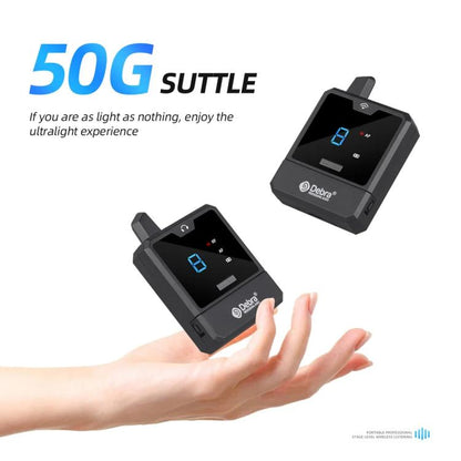 DEBRA ER-mini Portable Wireless Monitor System Transmitter & Receiver - Microphone by DEBRA | Online Shopping UK | buy2fix