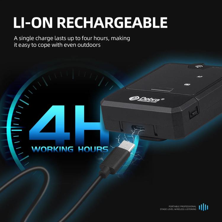 DEBRA ER-mini Portable Wireless Monitor System Transmitter & Receiver - Microphone by DEBRA | Online Shopping UK | buy2fix