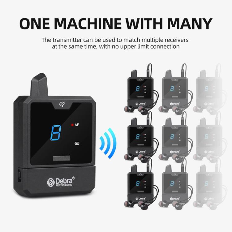 DEBRA ER-mini Portable Wireless Monitor System Transmitter & Receiver - Microphone by DEBRA | Online Shopping UK | buy2fix