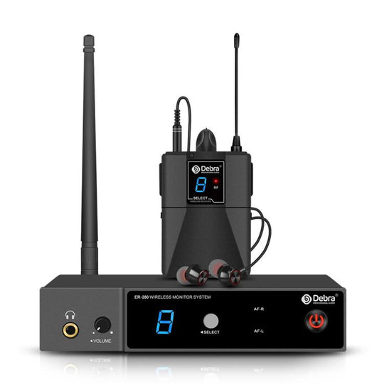 DEBRA ER-280 Professional Stage Wireless Audio Return Monitoring System with One Receivers(EU Plug)