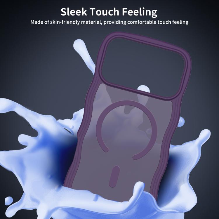 For iPhone 17 Pro Max Skin Feel Wave Texture MagSafe Phone Case(Purple) - iPhone 17 Pro Max Cases by buy2fix | Online Shopping UK | buy2fix