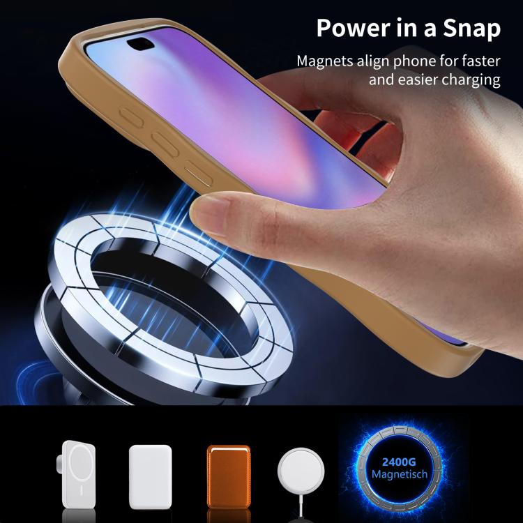 For iPhone 17 Pro Max Skin Feel Wave Texture MagSafe Phone Case(Brown) - iPhone 17 Pro Max Cases by buy2fix | Online Shopping UK | buy2fix