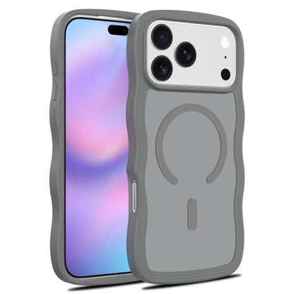 For iPhone 17 Pro Max Skin Feel Wave Texture MagSafe Phone Case(Grey) - iPhone 17 Pro Max Cases by buy2fix | Online Shopping UK | buy2fix