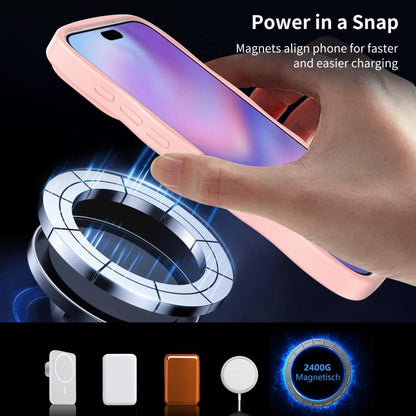 For iPhone 17 Pro Skin Feel Wave Texture MagSafe Phone Case(Pink) - iPhone 17 Pro Cases by buy2fix | Online Shopping UK | buy2fix