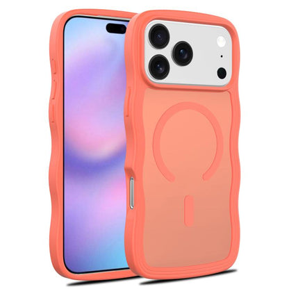 For iPhone 17 Pro Skin Feel Wave Texture MagSafe Phone Case(Orange) - iPhone 17 Pro Cases by buy2fix | Online Shopping UK | buy2fix