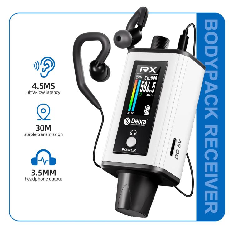 DEBRA EMX-1 XLR Adapter Portable Wireless Monitor System Transmitter & Receiver(White) - Microphone by DEBRA | Online Shopping UK | buy2fix