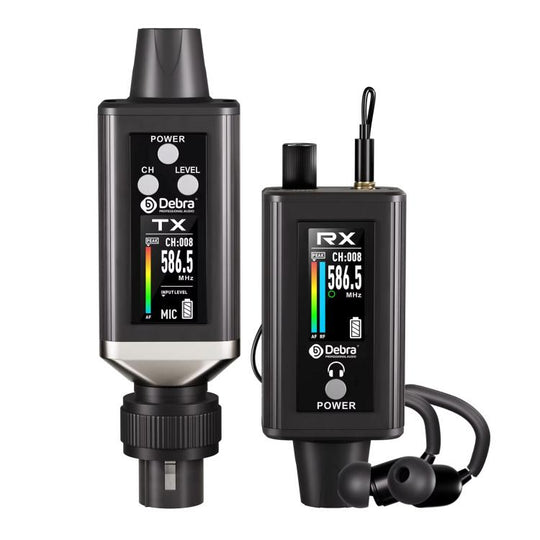 DEBRA EMX-1 XLR Adapter Portable Wireless Monitor System Transmitter & Receiver(Black)