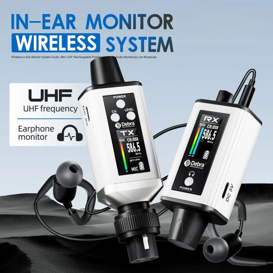 DEBRA EMX-1 Portable Wireless Monitor System Receiver + Earphones(White) - Microphone by DEBRA | Online Shopping UK | buy2fix