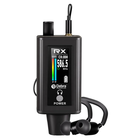 DEBRA EMX-1 Portable Wireless Monitor System Receiver + Earphones(Black)