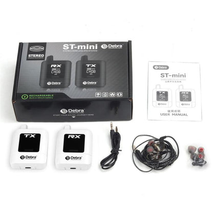 DEBRA ST-mini 2.4G Stereo Wireless Monitor System Transmitter & Receiver(White) - Microphone by DEBRA | Online Shopping UK | buy2fix