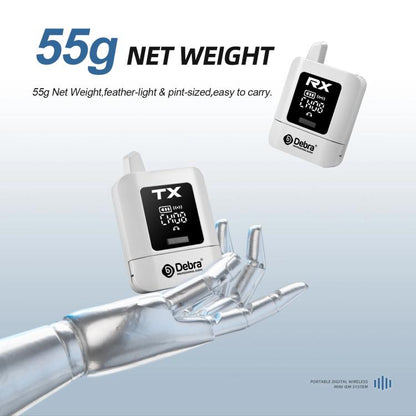DEBRA ST-mini 2.4G Stereo Wireless Monitor System Receiver + Earphones(White) - Microphone by DEBRA | Online Shopping UK | buy2fix