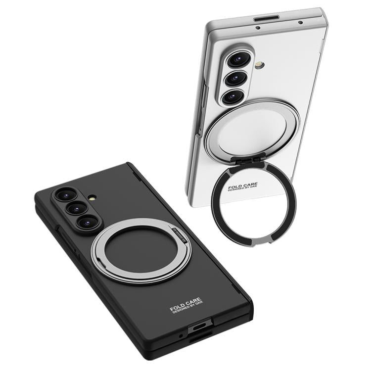 For Samsung Galaxy Z Fold7 5G GKK Integrated Magnetic Folding Hinge Full Coverage Phone Case with Rotating Bracket(Grey) - Galaxy Z Fold7 5G Cases by GKK | Online Shopping UK | buy2fix
