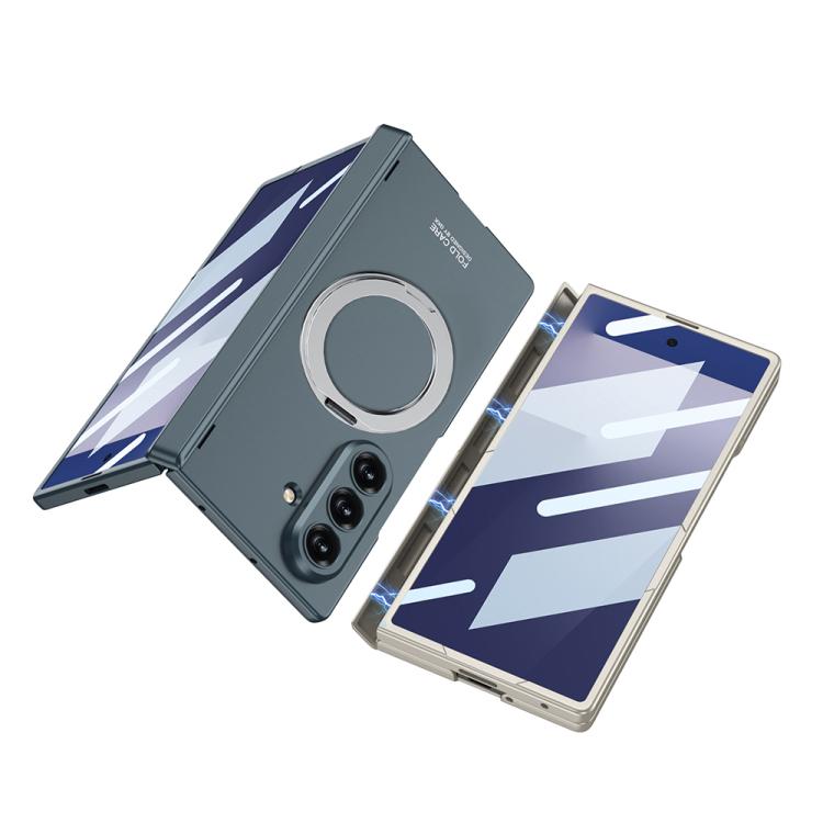 For Samsung Galaxy Z Fold7 5G GKK Integrated Magnetic Folding Hinge Full Coverage Phone Case with Rotating Bracket(Green) - Galaxy Z Fold7 5G Cases by GKK | Online Shopping UK | buy2fix