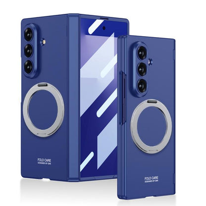 For Samsung Galaxy Z Fold7 5G GKK Integrated Magnetic Folding Hinge Full Coverage Phone Case with Rotating Bracket(Blue) - Galaxy Z Fold7 5G Cases by GKK | Online Shopping UK | buy2fix