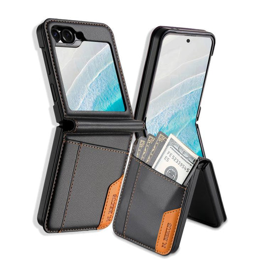 For Samsung Galaxy Z Flip6 / Flip7 FE N.BEKUS P3 RFID Stitching Magnetic Flip Leather Phone Case(Black)