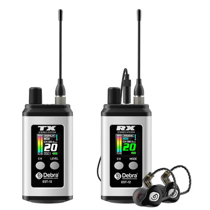 DEBRA EST-12 Portable Stereo Wireless Monitor System Transmitter & Receiver(White) - Microphone by DEBRA | Online Shopping UK | buy2fix