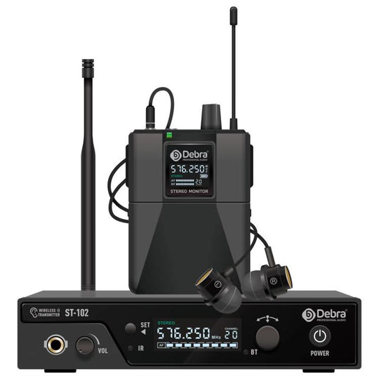 DEBRA ST-102 Professional Stage Wireless Audio Return Monitoring System with One Receivers(EU Plug)