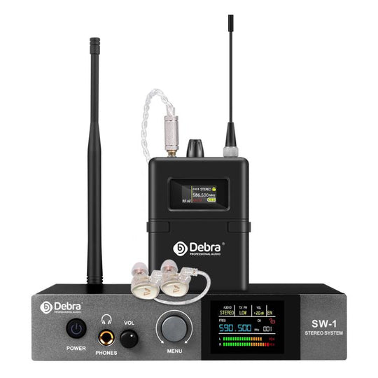DEBRA SW-1 Professional Stage Wireless Stereo Monitor System with One Receivers(EU Plug)