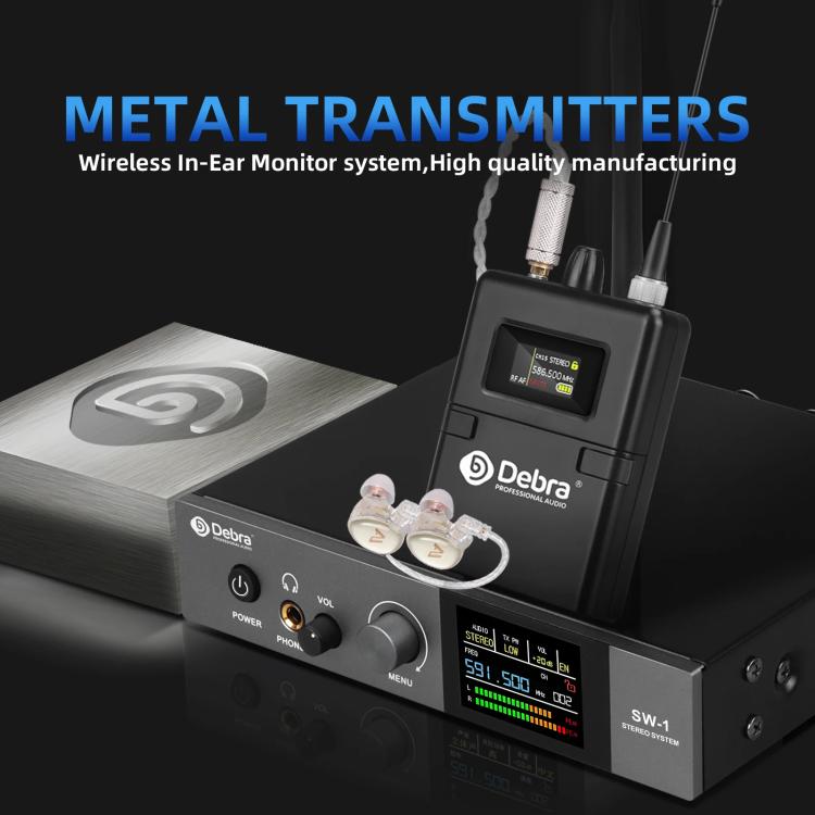 DEBRA SW-1 Professional Stage Wireless Stereo Monitor System with One Receivers(AU Plug) - Microphone by DEBRA | Online Shopping UK | buy2fix