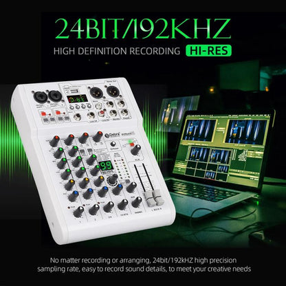 DEBRA PRMX-6 4-Channels Audio Mixer DSP Reverb for Live Recording(UK Plug) - Live Sound Effects Processors by DEBRA | Online Shopping UK | buy2fix