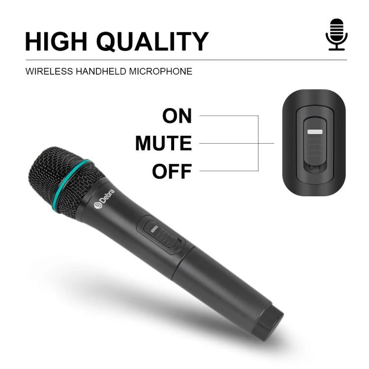 DEBRA AU-400 UHF Wireless Microphone System 4-in-1 for Performance Conference KTV, Model:2 Handheld +2 Bodypack(AU Plug) - Microphone by DEBRA | Online Shopping UK | buy2fix