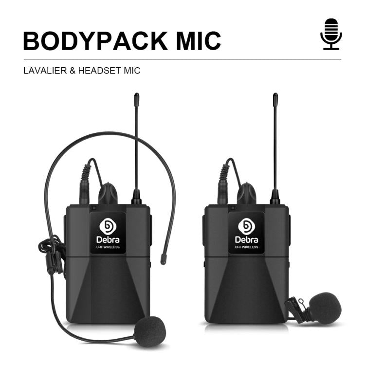 DEBRA AU-400 UHF Wireless Microphone System 4-in-1 for Performance Conference KTV, Model:4 Handheld Mic(EU Plug) - Microphone by DEBRA | Online Shopping UK | buy2fix
