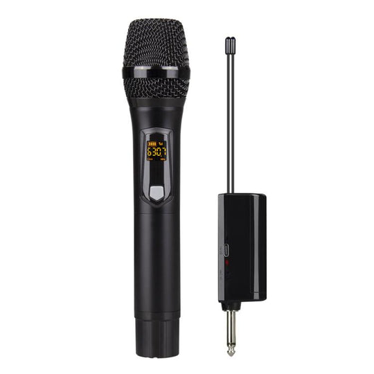 DEBRA A-25 UHF Wireless Rechargeable Microphone System for Stage KTV, Model:One Mic(Black)