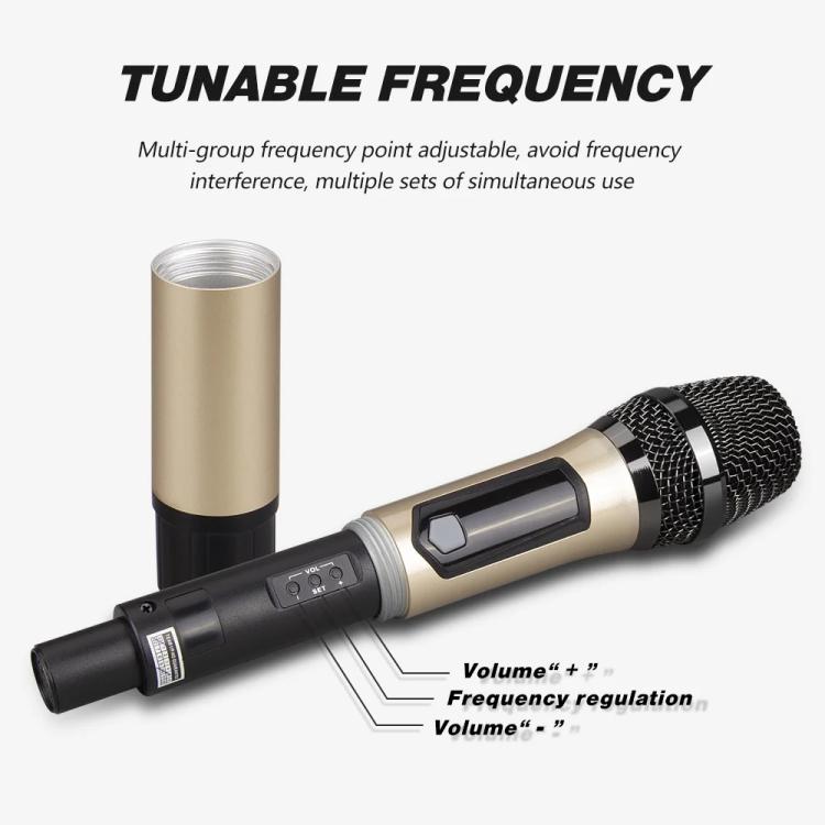 DEBRA A-25 UHF Wireless Rechargeable Microphone System for Stage KTV, Model:Two Mic(Black) - Microphone by DEBRA | Online Shopping UK | buy2fix