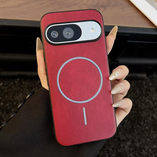 For Google Pixel 10 / 10 Pro Crazy Horse Texture MagSafe Phone Case(Red) - Google Cases by buy2fix | Online Shopping UK | buy2fix