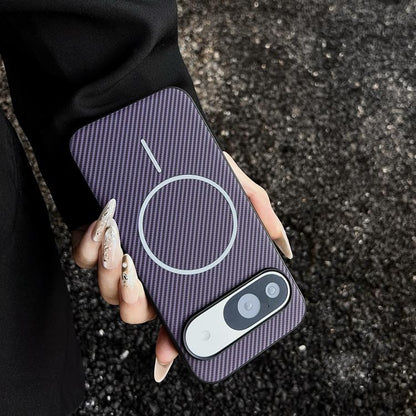 For Google Pixel 10 / 10 Pro Carbon Fiber Texture MagSafe Phone Case(Purple) - Google Cases by buy2fix | Online Shopping UK | buy2fix
