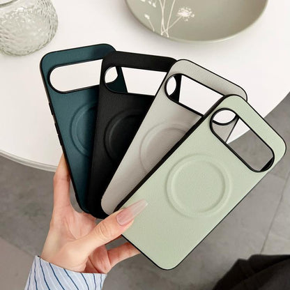 For Google Pixel 10 / 10 Pro Magsafe Magnetic Plain Leather Phone Case(Dark Green) - Google Cases by buy2fix | Online Shopping UK | buy2fix