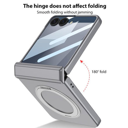 For Samsung Galaxy Z Flip7 5G GKK Integrated Magnetic Folding Hinge Full Coverage Phone Case with Rotating Bracket(Purple) - Galaxy Z Flip7 5G Cases by GKK | Online Shopping UK | buy2fix