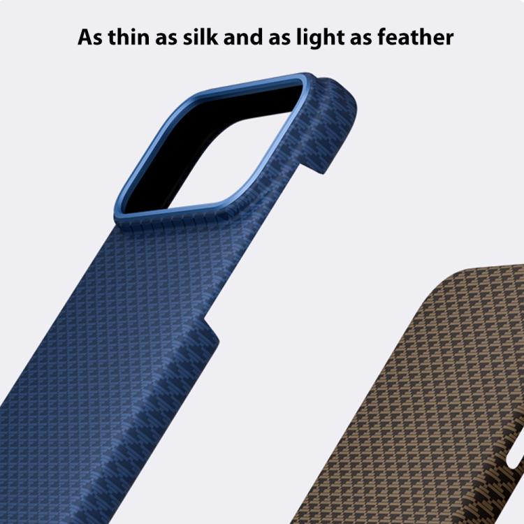 For iPhone 17 Pro Max Metal Frame Nanofiber MagSafe Magnetic Phone Case(Blue) - iPhone 17 Pro Max Cases by buy2fix | Online Shopping UK | buy2fix