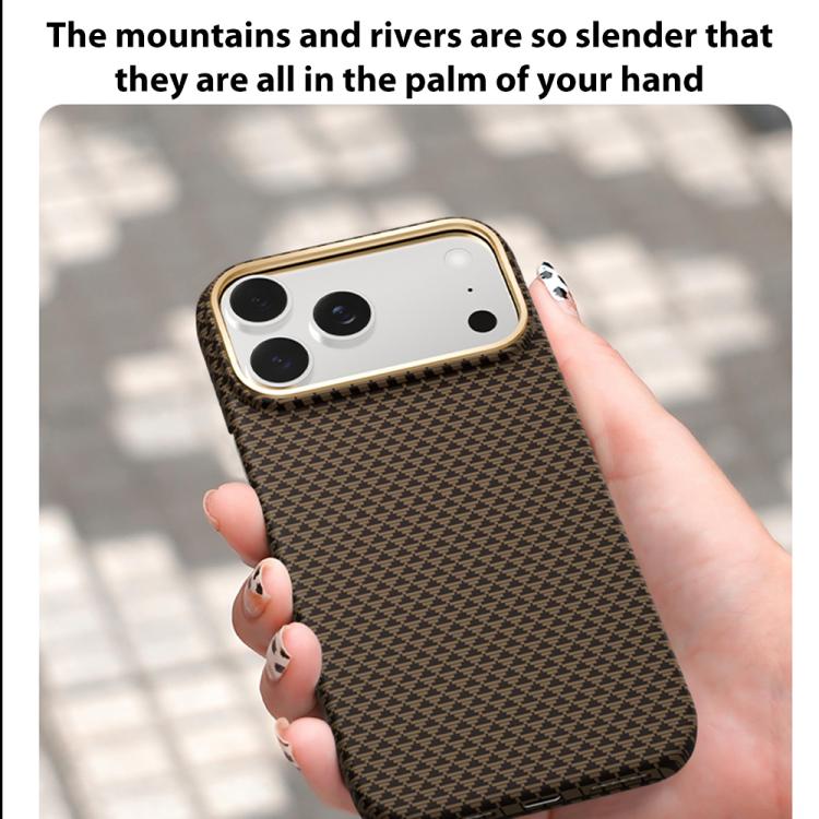 For iPhone 17 Pro Max Metal Frame Nanofiber MagSafe Magnetic Phone Case(Blue) - iPhone 17 Pro Max Cases by buy2fix | Online Shopping UK | buy2fix