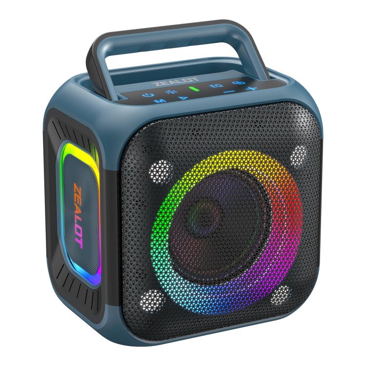 Zealot PT01 30W Portable Outdoor IPX6 RGB Stereo Bluetooth Speaker(Blue) - Waterproof Speaker by ZEALOT | Online Shopping UK | buy2fix