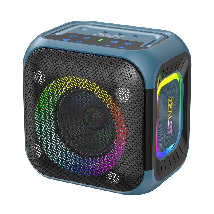 Zealot PT01 30W Portable Outdoor IPX6 RGB Stereo Bluetooth Speaker(Blue) - Waterproof Speaker by ZEALOT | Online Shopping UK | buy2fix