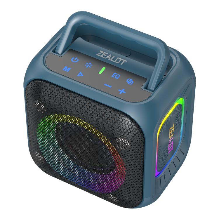 Zealot PT01 30W Portable Outdoor IPX6 RGB Stereo Bluetooth Speaker(Blue) - Waterproof Speaker by ZEALOT | Online Shopping UK | buy2fix