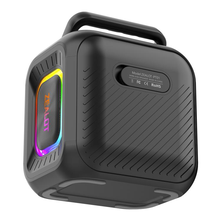 Zealot PT01 30W Portable Outdoor IPX6 RGB Stereo Bluetooth Speaker(Black) - Waterproof Speaker by ZEALOT | Online Shopping UK | buy2fix