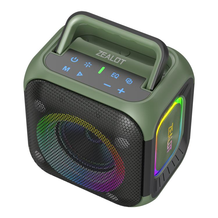Zealot PT01 30W Portable Outdoor IPX6 RGB Stereo Bluetooth Speaker(Green) - Waterproof Speaker by ZEALOT | Online Shopping UK | buy2fix