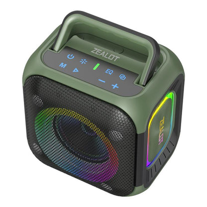 Zealot PT01 30W Portable Outdoor IPX6 RGB Stereo Bluetooth Speaker(Green) - Waterproof Speaker by ZEALOT | Online Shopping UK | buy2fix