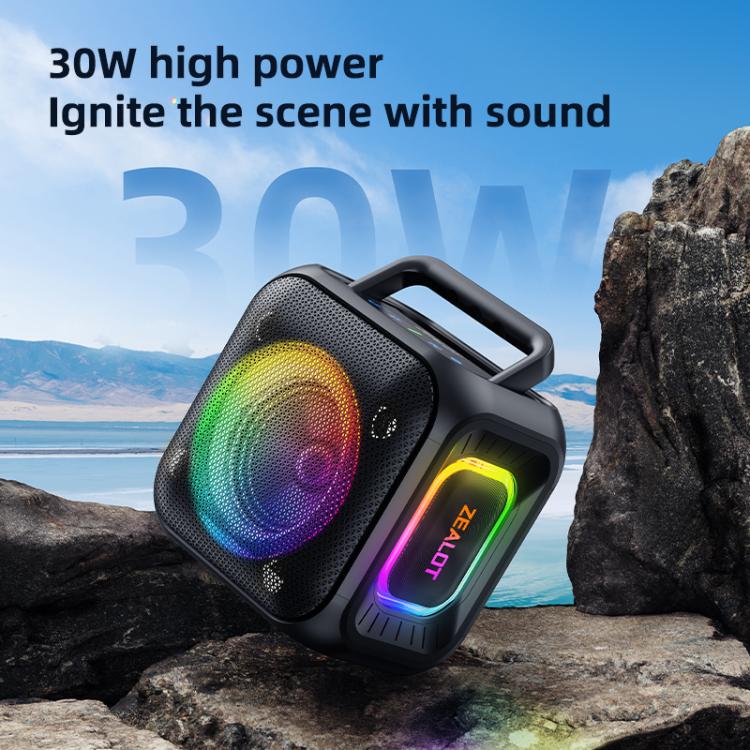 Zealot PT01 30W Portable Outdoor IPX6 RGB Stereo Bluetooth Speaker(Green) - Waterproof Speaker by ZEALOT | Online Shopping UK | buy2fix