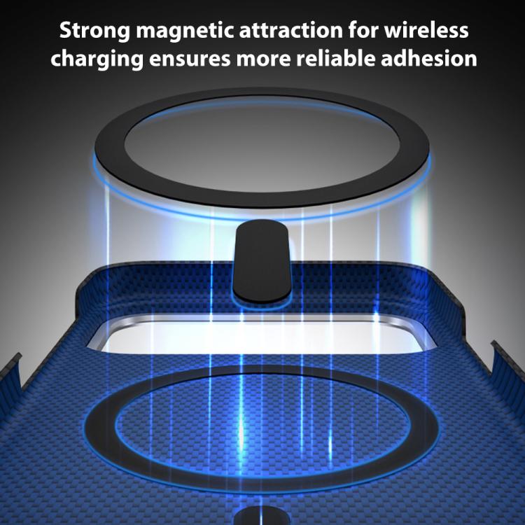 For iPhone 17 Pro Max Nanofiber MagSafe Magnetic Phone Case(Blue) - iPhone 17 Pro Max Cases by buy2fix | Online Shopping UK | buy2fix