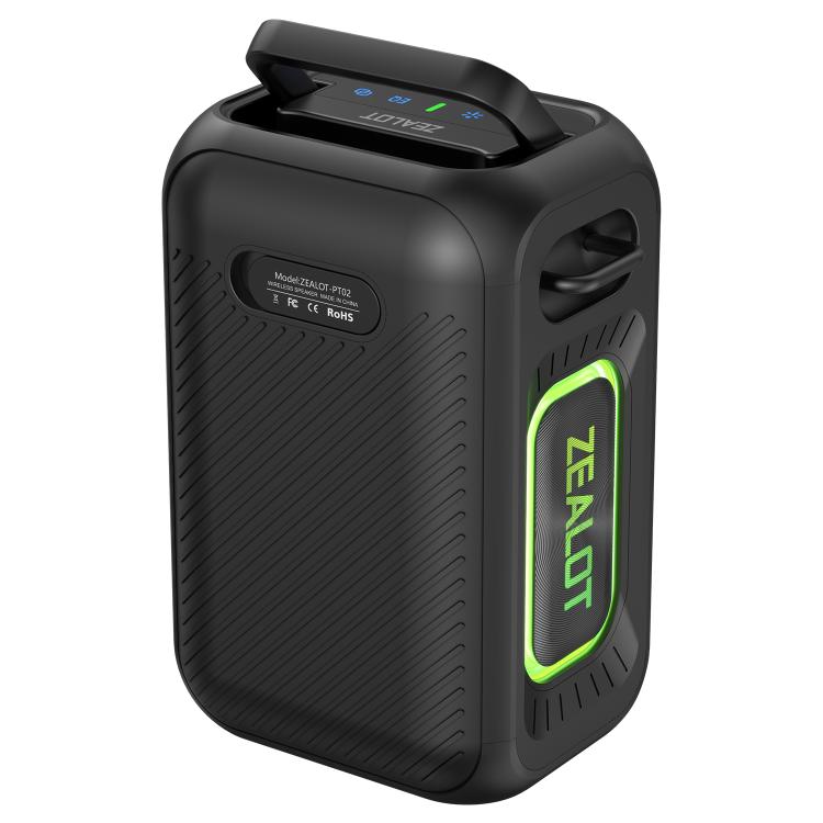 Zealot PT02 60W Portable Outdoor RGB Colorful Light Stereo Bluetooth Speaker(Black) - Waterproof Speaker by ZEALOT | Online Shopping UK | buy2fix