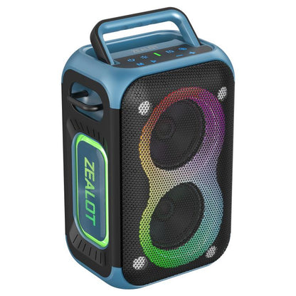 Zealot PT02 60W Portable Outdoor RGB Colorful Light Stereo Bluetooth Speaker(Blue) - Waterproof Speaker by ZEALOT | Online Shopping UK | buy2fix