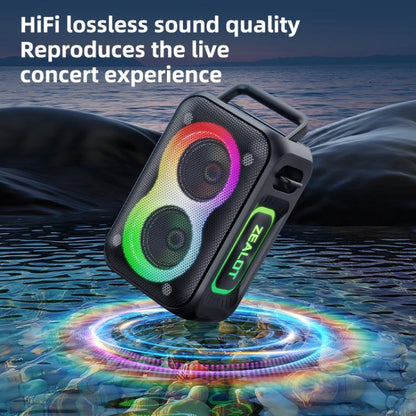 Zealot PT02 60W Portable Outdoor RGB Colorful Light Stereo Bluetooth Speaker(Green) - Waterproof Speaker by ZEALOT | Online Shopping UK | buy2fix