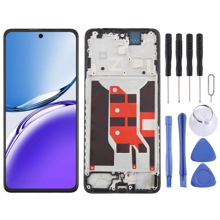 For OPPO Reno12 F 4G CPH2687 OLED LCD Screen Digitizer Full Assembly with Frame - LCD Screen by buy2fix | Online Shopping UK | buy2fix
