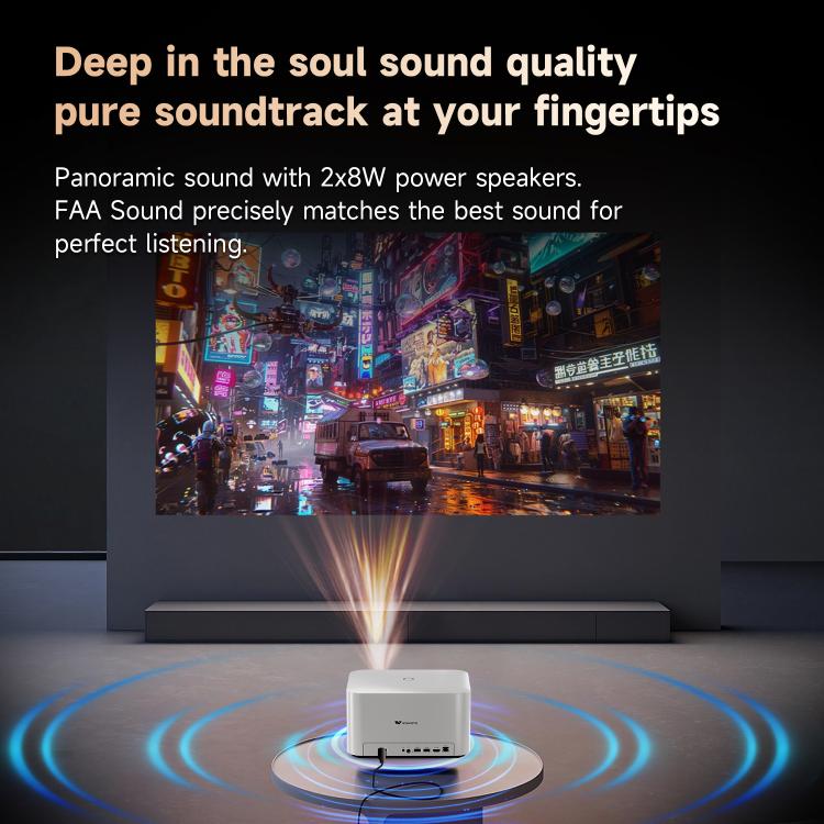 WOWOTO WWT-BL06E Android 9.0 4.45 inch LCD Display 1920x1080P 1000ANSI Smart Projector(UK Plug) - LED Projector by WOWOTO | Online Shopping UK | buy2fix
